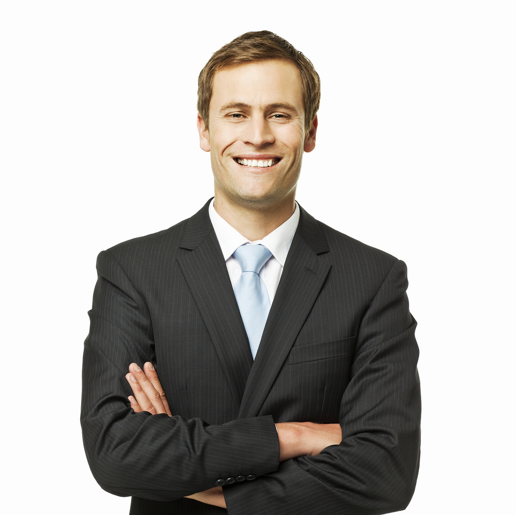 Handsome Businessman Portrait - Isolated